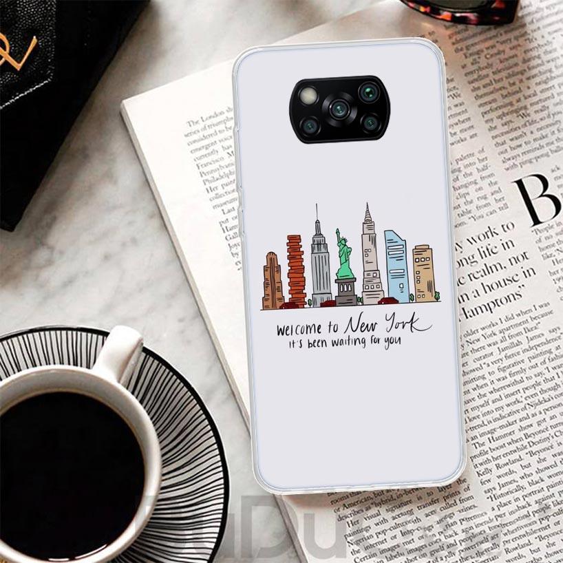 NYC New York City Cover For Xiaomi Poco X6 X7 X5 Pro X4 Gt X3 Nfc F6 Phone Case F5 F4 F3 F2 F1 M5S M4 M3 Print Shell Housing X5
