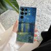 Casetă de telefon cu pictură Van Gogh Terasa cafenelei Noaptea înstelată Floarea-soarelui Pentru Samsung S24 S23 Ultra S22 S20 Plus S21 FE Capac Transparent Funda