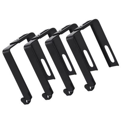 4 Pcs Tür Haken Lagerung Kleiderbügel Einstellbare Kabine bis über Die Handtuch Rack Schwarz Eisen Büro Kleidung