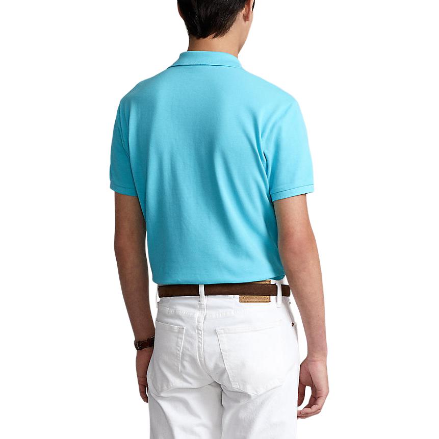 Polo Ralph Lauren Solid Color Pony Embroidered Slim Fit Short Sleeve Polo Shirt Men tops Blue 710675974-064