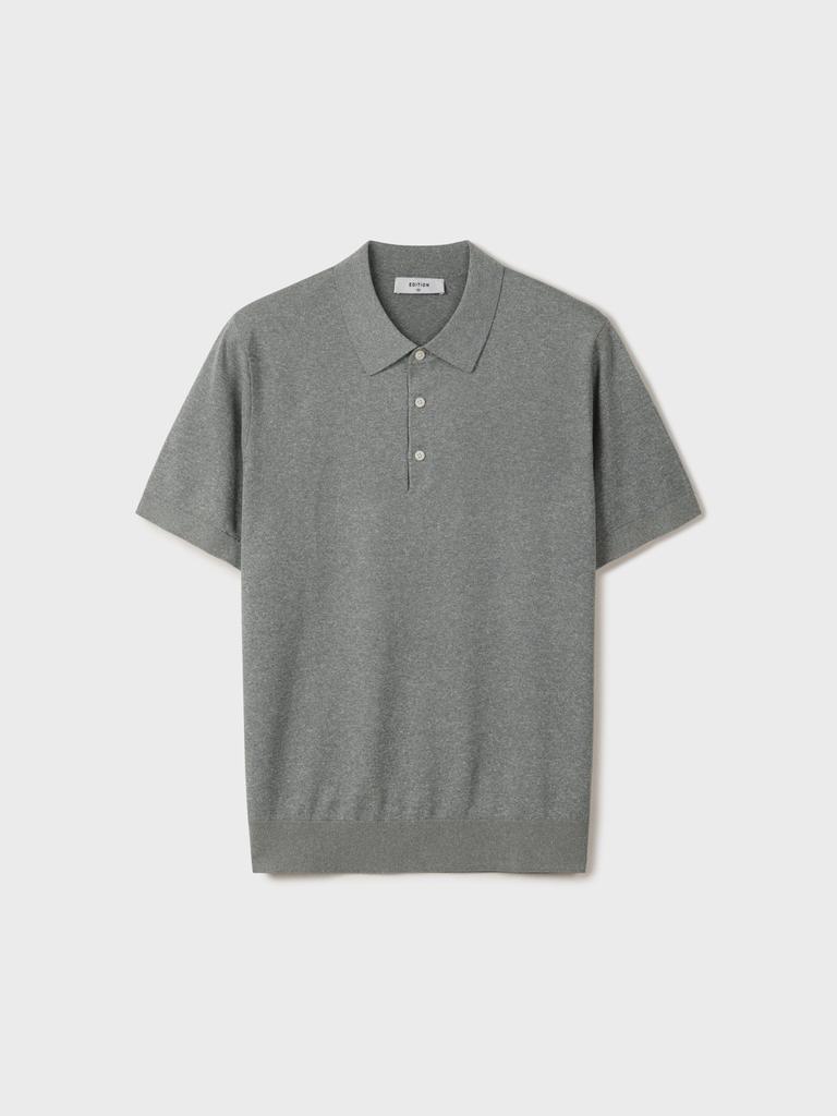 Edition Men'S Linen Collared Short Sleeve Sweater_Neg2Et1922