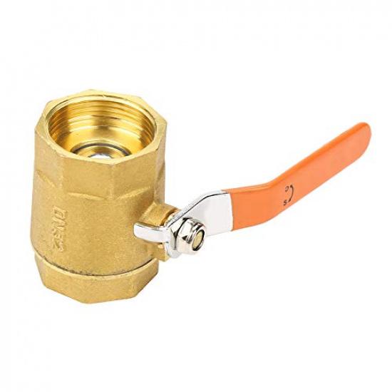 Brass Ball Valve 1-1/4BSP DN32 1.6MPa Female Thread Ball Valve Shut-off Valve with Lever Handle Diameter DN32 (1-1/4BSP) British Gauge Thread for
