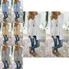 Elegant Plus Size Women Long Sleeve Loose Blouse With Baggy V Neck Tunic T Shirt