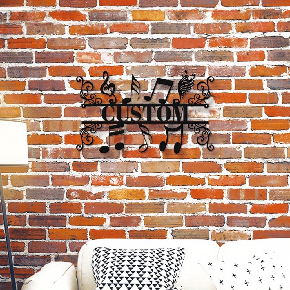 Custom Metal Music Note Wall Decor Hanging Sign for Home Living Room Musical Art Sculpture Gift