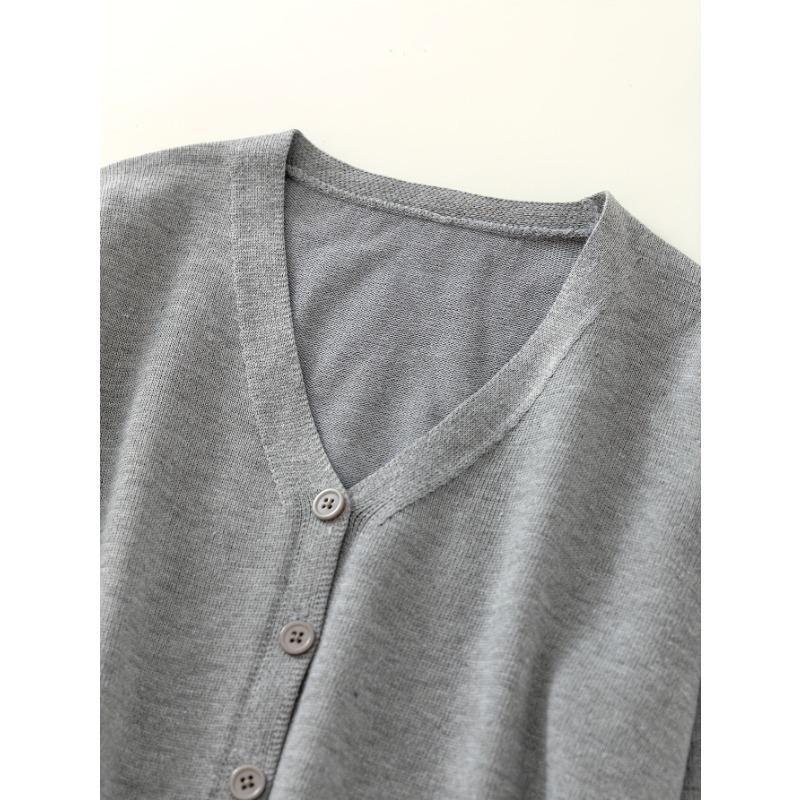 Frühling und Sommer gestrickte Ice Cardigan locker lässig Pullover