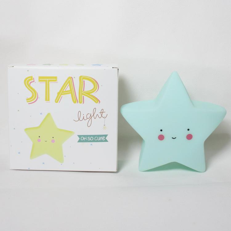 New Cartoon Light Silicone Cloud Night Light Ins Style Shell Moon Star Lamp Led Night Lights for Kids Baby Bedroom Birthday Party Gifts