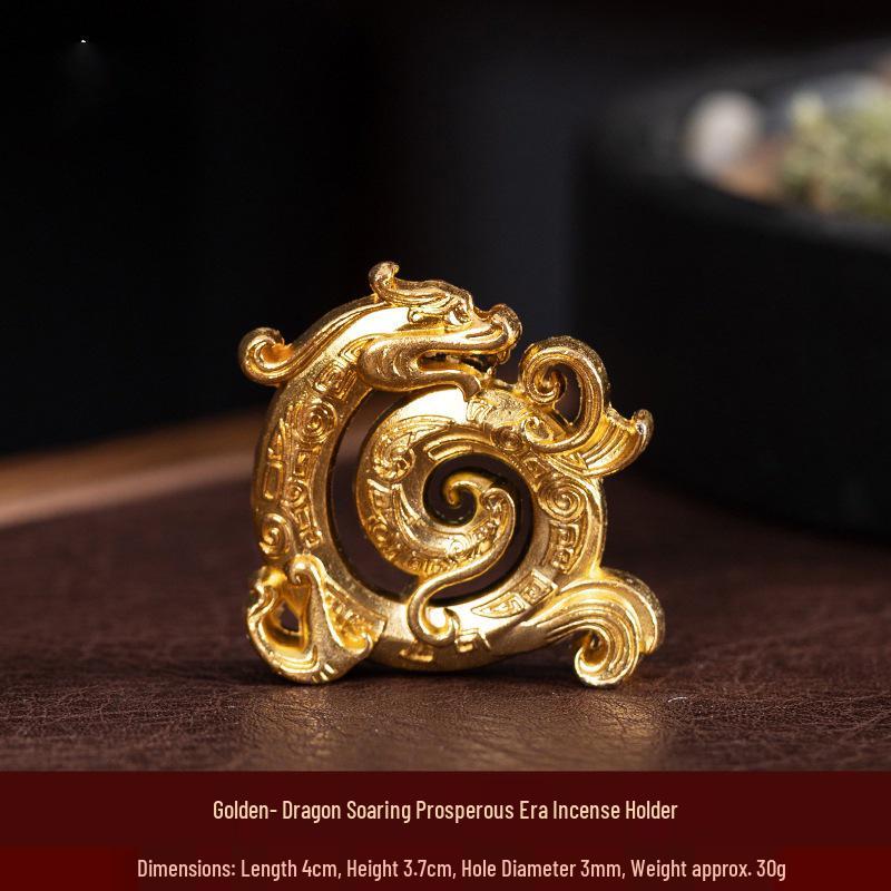 Kodo Multi-Hole Gourd & Water Drop Incense Holders: Turtle, Zen Lotus, Dragon Soaring Designs