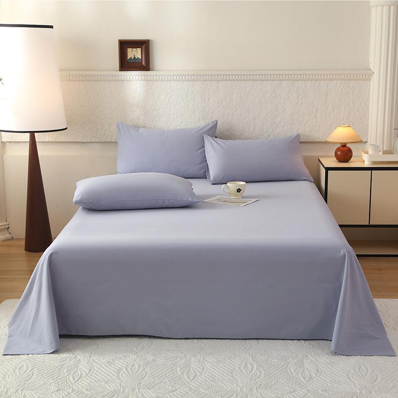 Class A 100% Xinjiang Cotton Brushed Pure Cotton Bed Sheet for Double XL Beds, All-Season, Household.