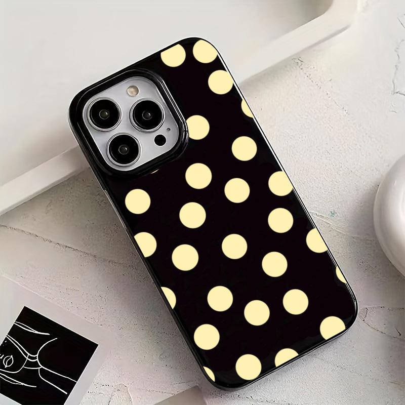 Simple Fashion Yellow Polka Dot Pattern Phone Case For iPhone 17 Air 16 15 14 13 12 11 Pro Max 16E XR X XS 7 8 Plus Soft Cover