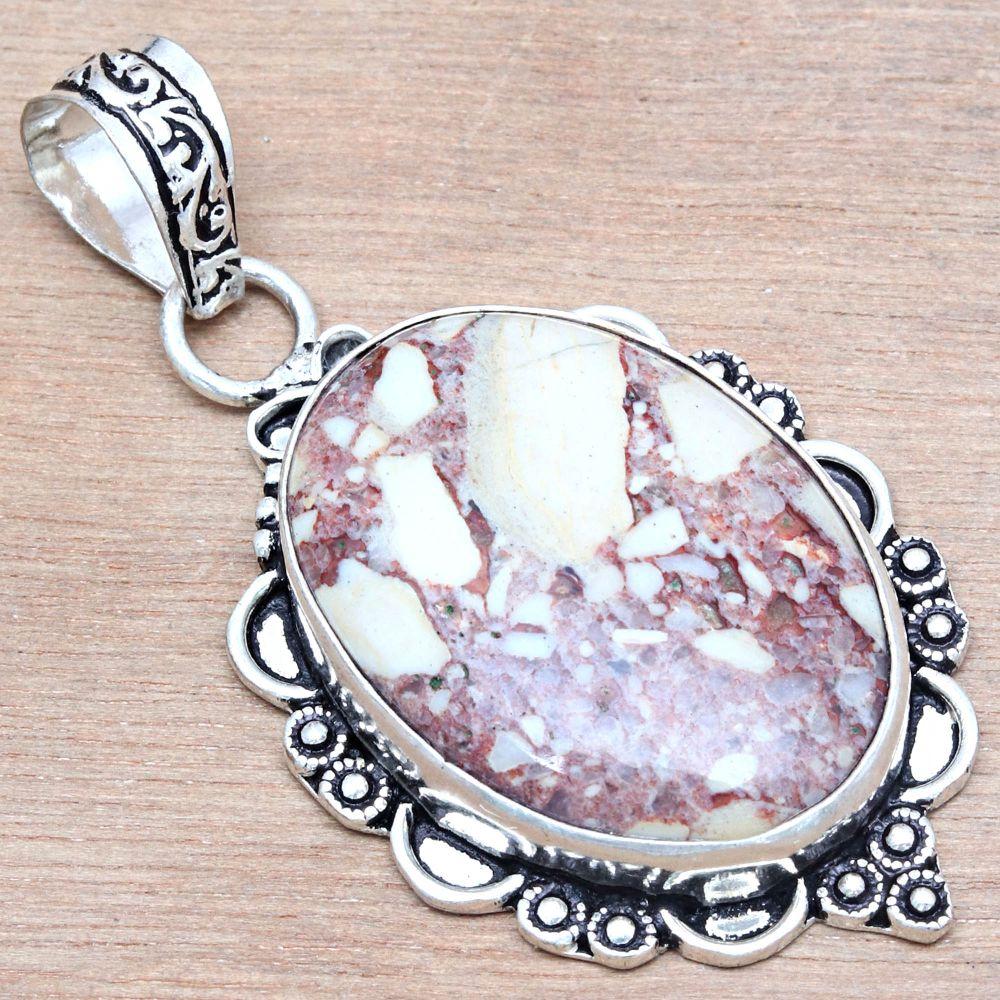 Pendant Wild Horse Jasper Gemstone Handmade Mother's Day Silver Jewelry 2.25
