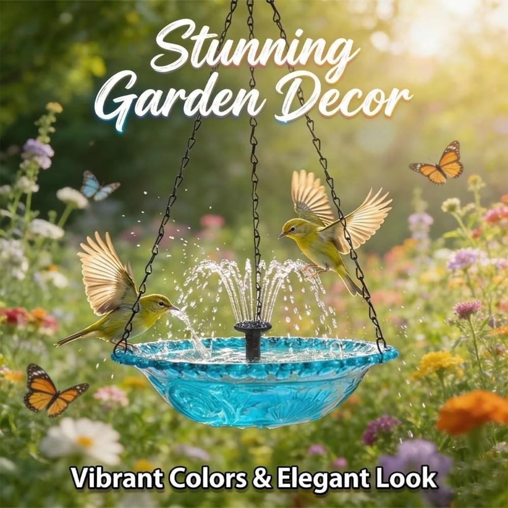 Cascade Hanging Bird Bath Fountain 3 Layer Bird Feeder Creative Bird Bath Bowl  Outdoor