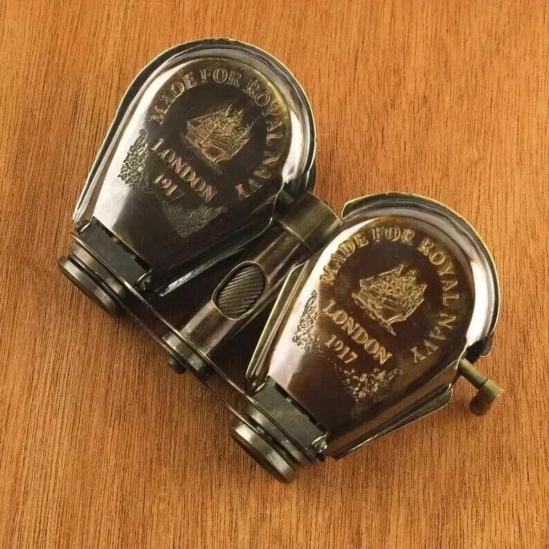 

Antique Binocular Telescope Spyglass Maritime Antique Brass Nautical коричневый