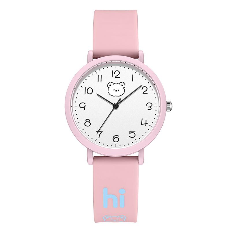 Cartoon Animation Student Watch Candy Color Waterproof Silicone Watch Small Fresh Junior High School Quartz Watch