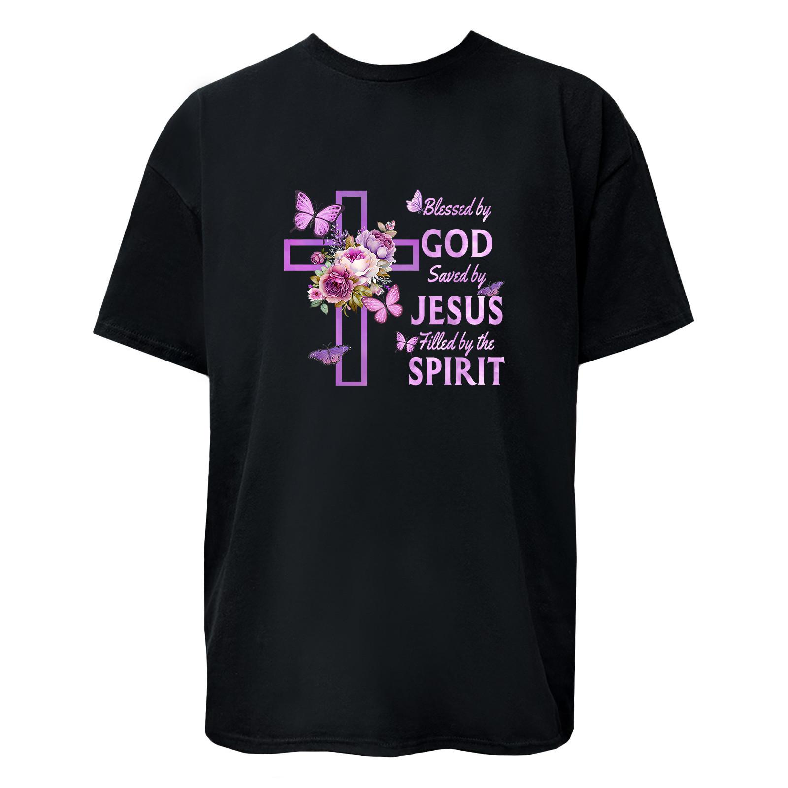 Blessed by God Saved by Jesus Graphic T-Shirt / Hoodie / Sweatshirt Christ Shirt XXXL