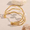 Multitier Imitation Pearls Chain Bracelet Fashion Forward Jewelry Piece Stainless Steel Adjustable Closure For Daily Use