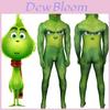 Fantasia de Cosplay de Natal do Monstro Verde Festivo Grinch Macacão Zentai