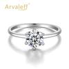 Arvaleff Classic Six-Prong 1 Carat Diamond Ring Set with Lab-Grown Diamonds - Light Luxury Fashion Ring