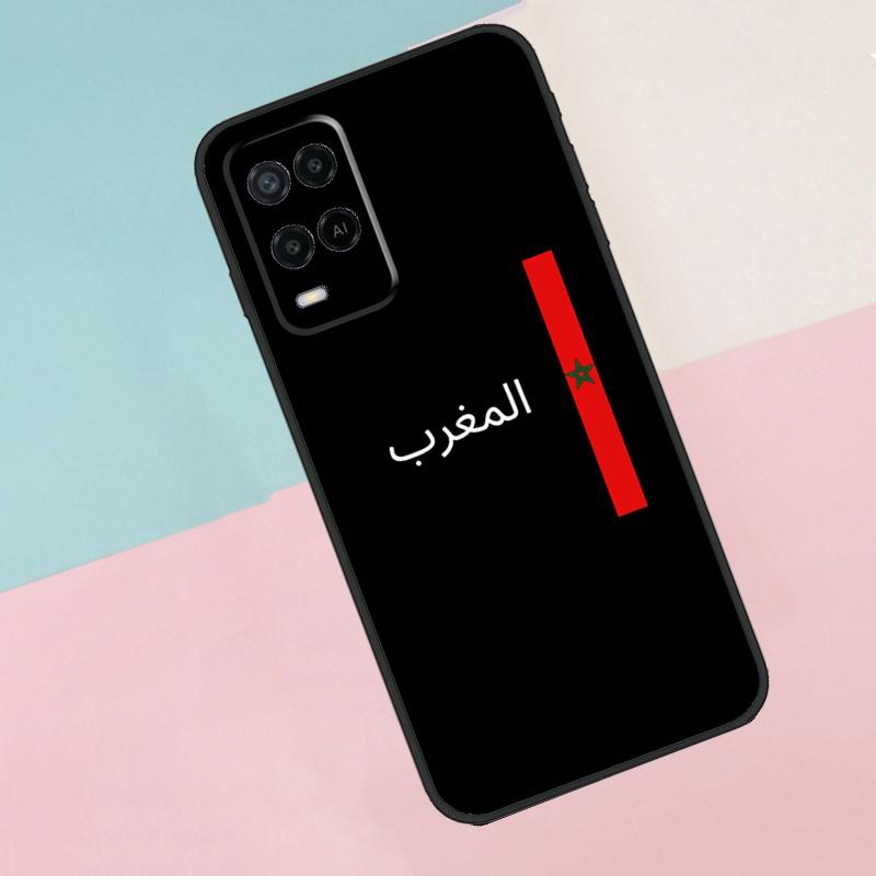Marokko Karte Flagge Für Oppo A17 A77 A60 A74 A94 A54 A18 A38 A58 A78 A98 A40 A80 A16 A76 A96 A15 A57S Handyhülle