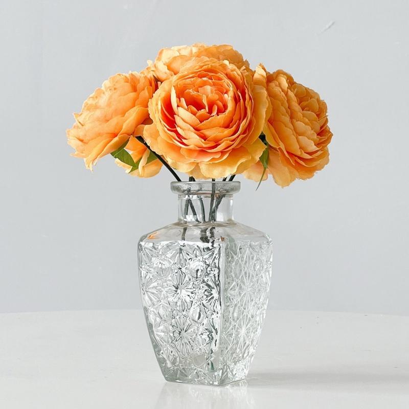 5/10 Stück Pfingstrose Künstliche Blumenstrauß 20CM Kunstblumen für Heimzimmerdeko Garten Hochzeitsdekoration DIY Vase Pflanzenornament