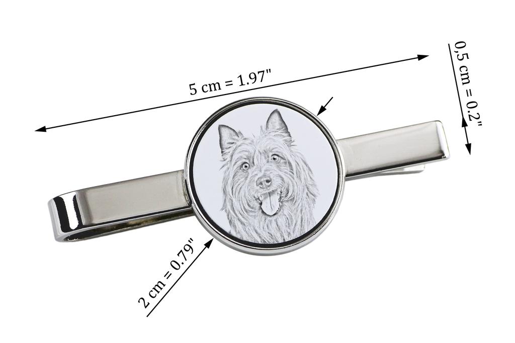 Australian Terrier, Aussie - tie clip with a dog, personalized tie clip, a unique gift for a man from the Art-Dog brand