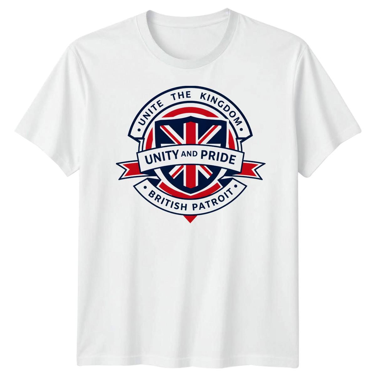 

Union Jack Unite The Kingdom T-Shirt British Patriot Great Britain Tee Men Women XL