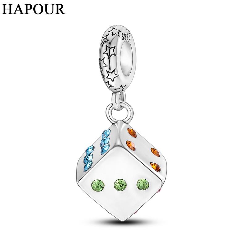 

Hapour Счастливые Кости Медный Цвет Подвеска-Шарм Подходит для Оригинальных Браслетов Pan Сделай Сам Бусина-Кубик Для Изготовления Украшений Фестивальные Подарки