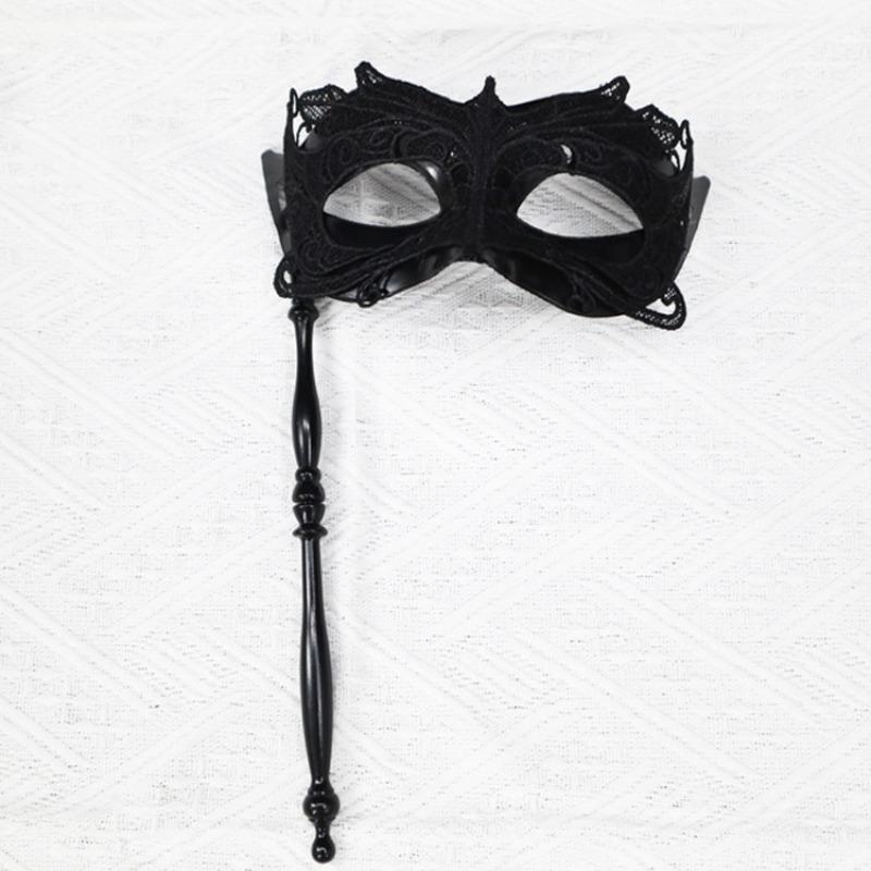 Handheld Lace Half Face Mask Carnival Party Masquerade Mystery Mask