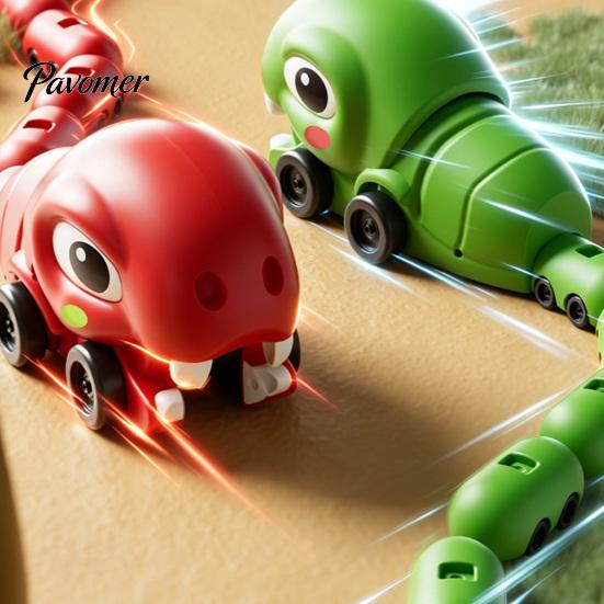 Magnetic Snake Game RC Toy, Electric Remote Control Eating Itself Toy Parent-Child Interactive Competitive Race Car for Boys Girls Two Player Battle