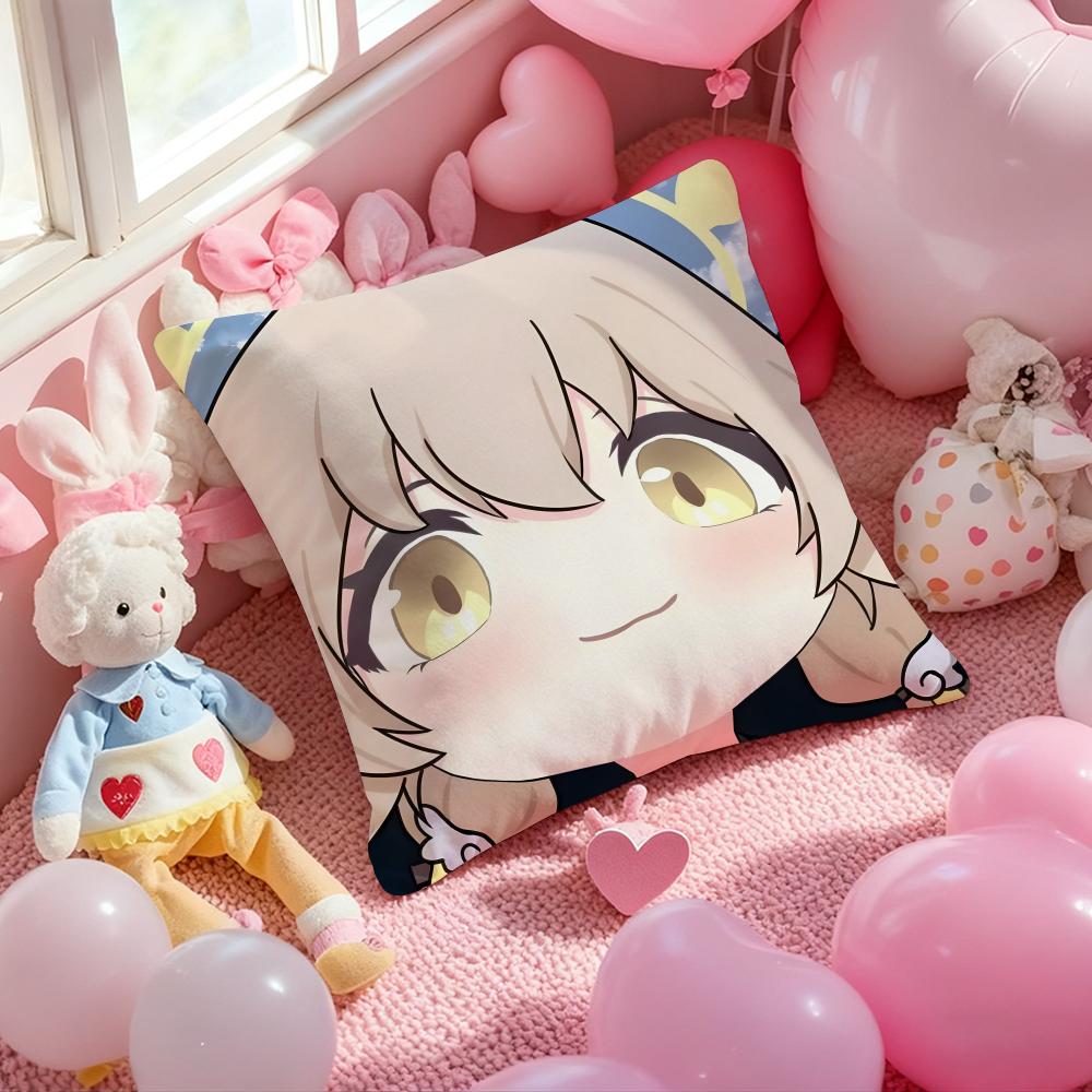 Anime Blue Archive Kawaii Girl Cushion Cover Pattern Printed Pillowcase for Living Room Sofa Cushion Cover & Bedroom Decor