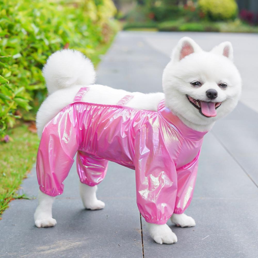 

Dust-proof Dog Four Legged Pants Insect Prevention Dog Leggings Daily Wear Pink - M