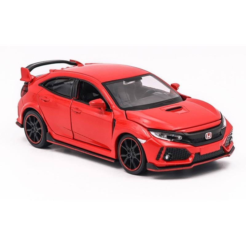 1/32 HONDA Civic Type R FK8 Legierung Automodell Druckguss Metall Spielzeug Fahrzeuge Automodell Simulation Sound Light Collection Kinder Spielzeug Geschenk
