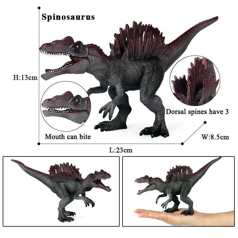 Oenux New Jurassic Dinosaur Brinquedo Spinosaurus Action Figures Open Mouth Tyrannosaurus Animals Model Collection Kid Toy Gift