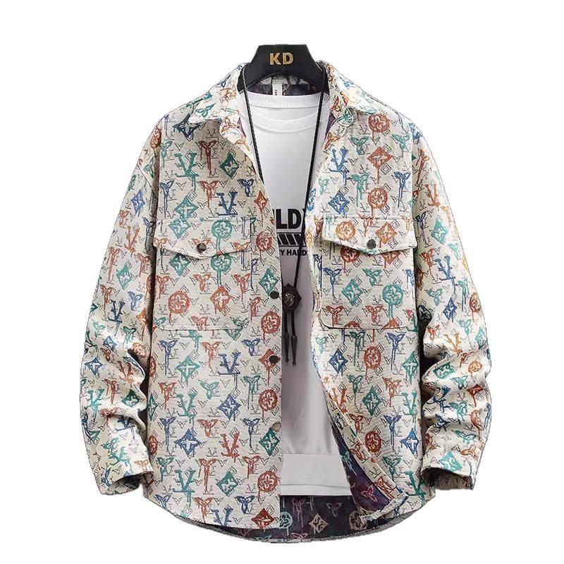 Trendy Men's Full Print Casual Jacket for Spring and Autumn 2025