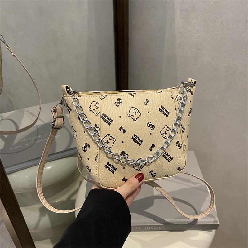 

Light luxury letter printing bucket bag, old flower light luxury summer new ingot high-end single shoulder crossbody mobile phone bag