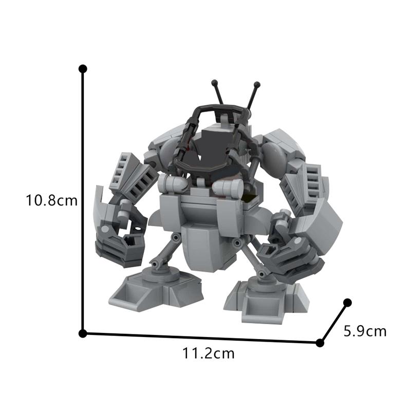 MOC walkie talkie robot mecha high brick parts building block assembly puzzle model toy gift