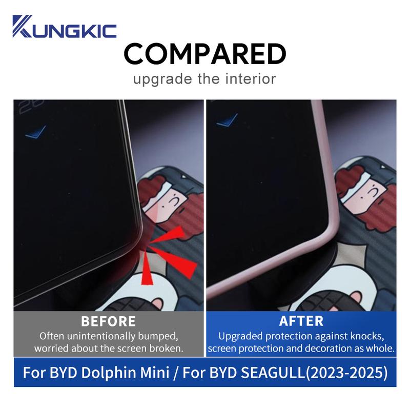 For BYD Seagull Dolphin Mini    2024 2025 Central Control Screen Protector Silicone Frame Display Edge Cover