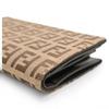 Auth FENDI Zucchino Bifold Wallet Leather × Canvas Fe7910yy