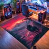 Mountain Rider Sunset Carpet Home Decor Living Room and Bedroom Mats Dormitory Decoration Art Bathroom Mat