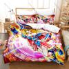 Yu Gi Oh Bedding Set 3Pcs 3D Printed Kpop Duvet Cover & Pillowcases Soft Microfiber Bed Set for Fans Bedroom Decor