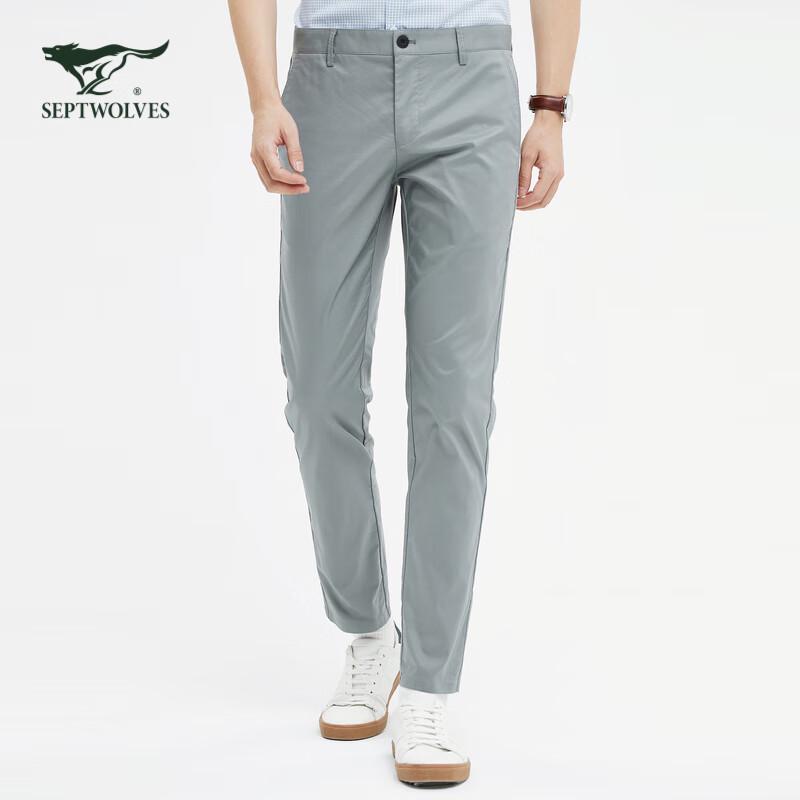 Septwolves Men s Straight-Leg Casual Stretch Trousers 37A