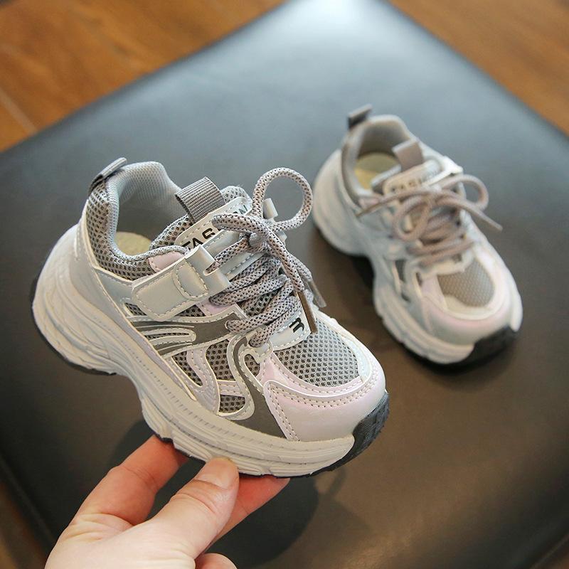 Fashion Girls' Shoes Spring New Children Sports Shoes Soft Soled Boys' Shoe Simple Mesh Shoes Anti Slip Girls Casual Shoe