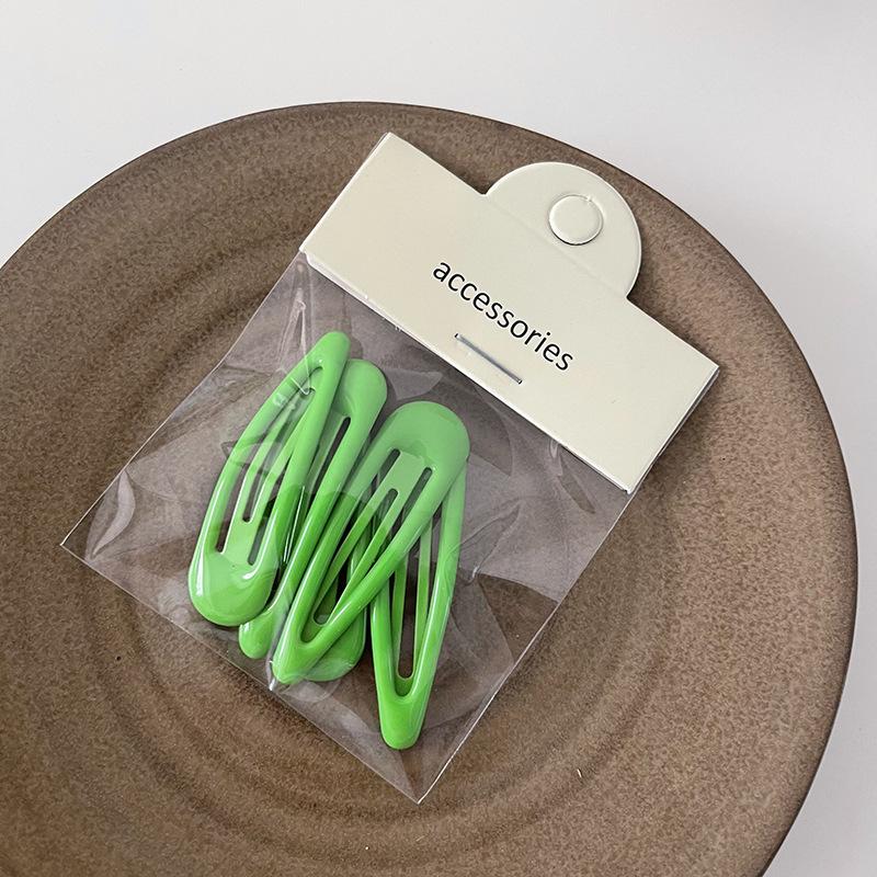 5PCS Waterdrop Shape Hair Clips Candy Color Girls Bangs Clip Edge Clip Women BB Hairpins Metal Snap Hairgrips Hair Accessories