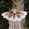 1PC Cute Pet Lace Bib Pink Plaid Ribbon Dog Cat Bowtie Collar Necklace Decoration Organza Cotton Gauze Bibs Pet Accessories