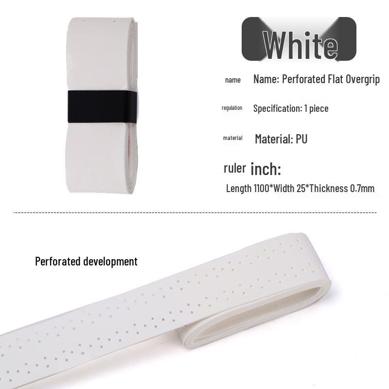 Perforated PU Overgrip: Non-slip Sweatband for Badminton & Tennis Rackets