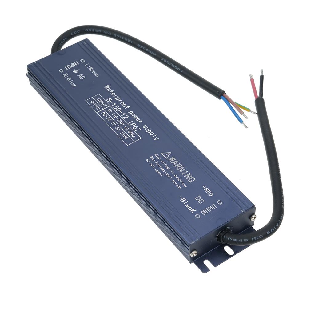 IP67 Waterproof LED Driver Switch Power Supply Transformer Adapter AC 180V-240V to DC 12V 200W Const