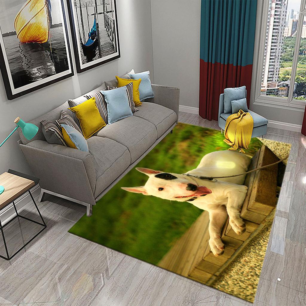 Rutschfeste Bodenmatte für Badezimmer, Küche, Balkon, Wohnzimmer, Schlafzimmer, Bodenteppich, niedlicher englischer Bulldoggen-Teppich