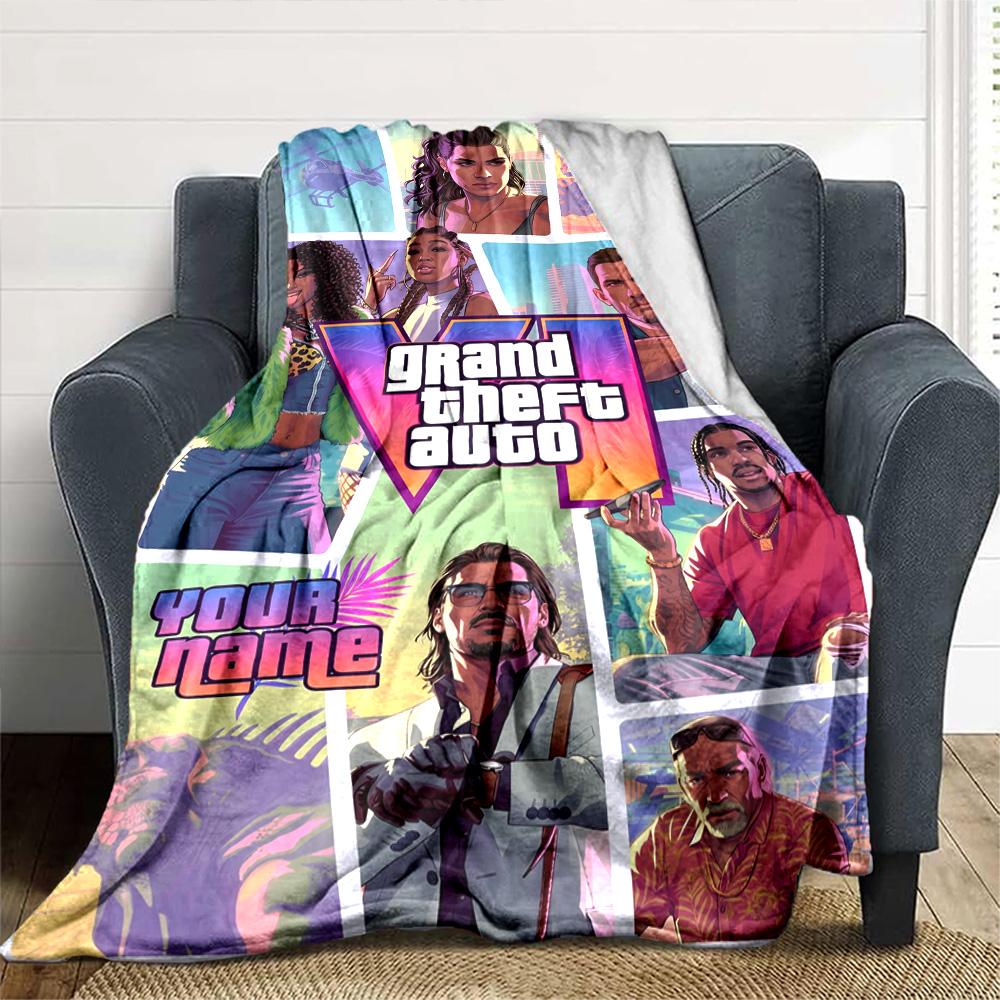 Gta Personalized Name Blanket Gift Personalized Blanket Comfortable Throw For Couch Home Decor Bed Sofa for All Occasions