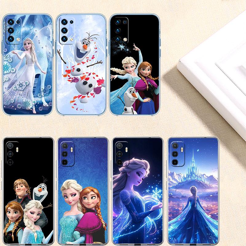 Frozen Olaf Elsa Anna Transparent Phone Case for Motorola Moto G40 G04 G05 One Ace Action Fusion + Plus Hyper Macro Vision Zoom