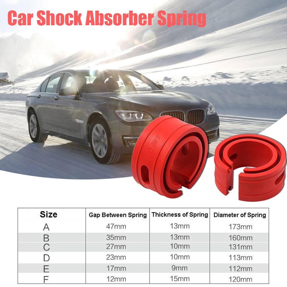 2PC Red Color Car Shock Absorber Spring Bumper Power Auto Buffers A/B/C/D/E/ Type Springs Bumpers Cushion Universal For Most Veh