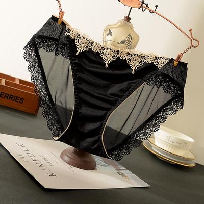 Milk Silk Lace Mesh Sexy Women's Panties - Sentiment 1655